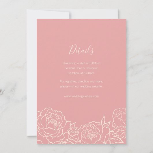 Chinesisch elegante Doppelglücksszension einladen Einladung (Rückseite)