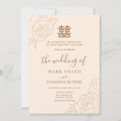 Chinesisch elegante Doppelglücksszension einladen Einladung (Vorderseite)