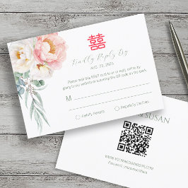 Chinesisch elegante Double Happiness Wedding RSVP
