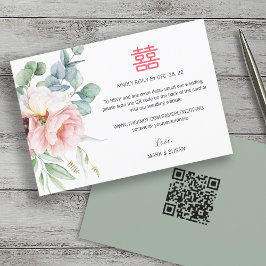 Chinesisch elegante Double Happiness Wedding RSVP