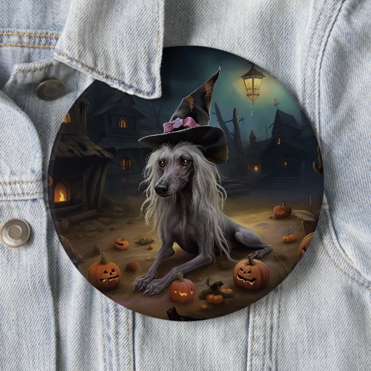 Chinesisch entkörnte Kürbisküren Halloween Beängst Button (Beispiel)