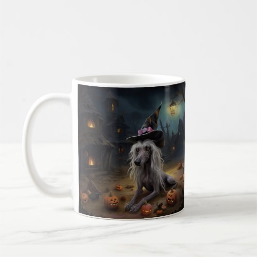 Chinesisch entkörnte Kürbisküren Halloween Beängst Kaffeetasse (Links)