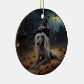 Chinesisch entkörnte Kürbisküren Halloween Beängst Keramik Ornament (Rechts)