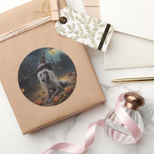 Chinesisch entkörnte Kürbisküren Halloween Beängst Runder Aufkleber (Schenken)