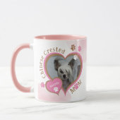 Chinesisch entkörnter Hund Mama Personalisiertes F Tasse (Links)