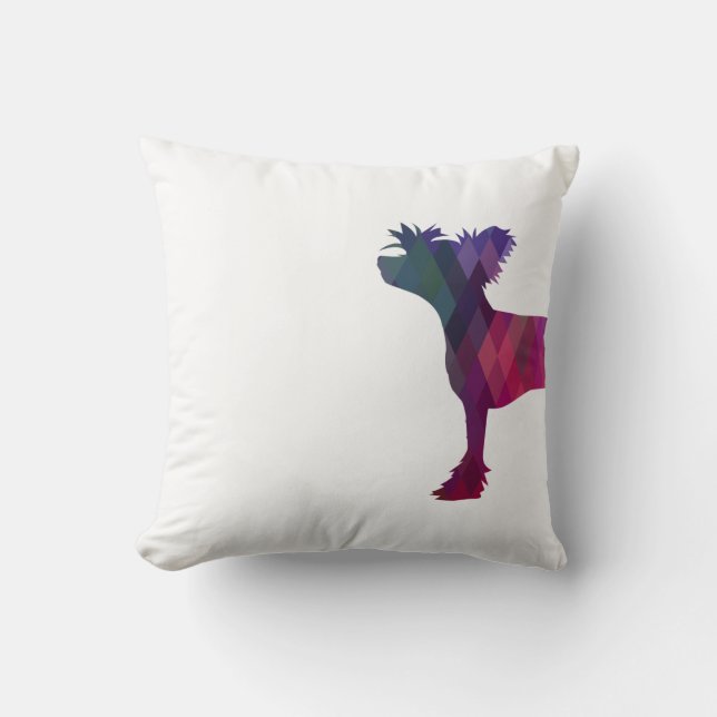 Chinesisch entworfene geometrische Muster-Silhouet Kissen (Vorderseite)