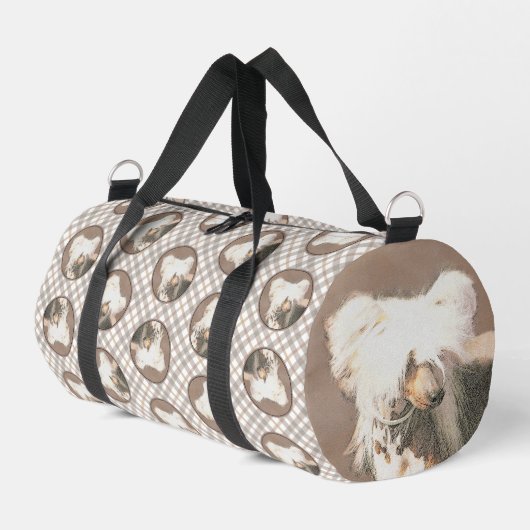 Chinesisch entworfene haarlose Malerei Original Hu Duffle Bag (Linke Seite)