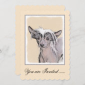 Chinesisch entworfene haarlose Malerei Original Hu Einladung (Vorne/Hinten)