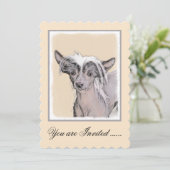 Chinesisch entworfene haarlose Malerei Original Hu Einladung (Stehend Vorderseite)