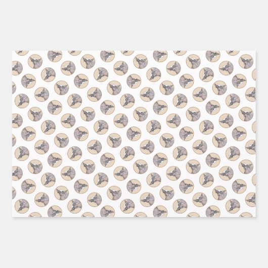 Chinesisch entworfene haarlose Malerei Original Hu Geschenkpapier Set (Vorderseite 2)