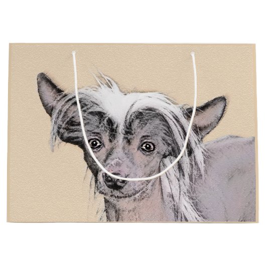 Chinesisch entworfene haarlose Malerei Original Hu Große Geschenktüte (Vorderseite)