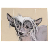 Chinesisch entworfene haarlose Malerei Original Hu Große Geschenktüte (Rückseite)