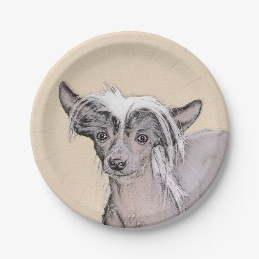 Chinesisch entworfene haarlose Malerei Original Hu Pappteller (Vorderseite)