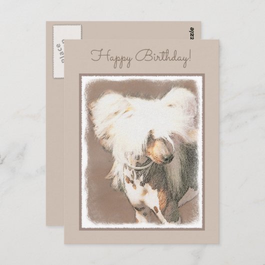 Chinesisch entworfene haarlose Malerei Original Hu Postkarte (Vorne/Hinten)