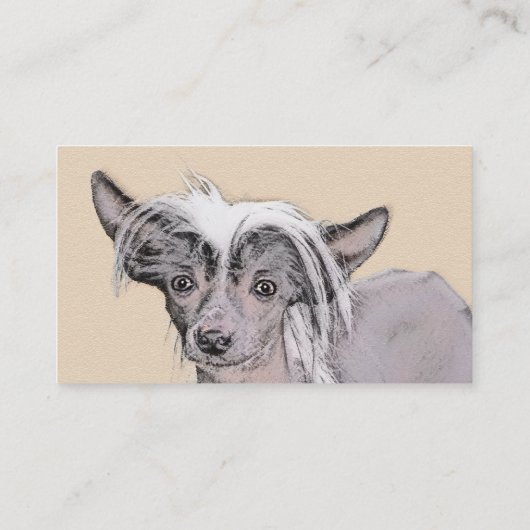 Chinesisch entworfene haarlose Malerei Original Hu Visitenkarte (Rückseite)