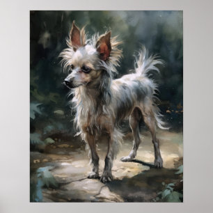 Chinesisch entworfene Hunde Art Print Poster
