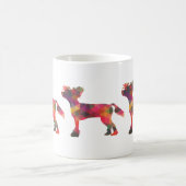 Chinesisch entworfene Hunde Geometrische Muster Si Kaffeetasse (Mittel)