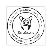 Chinesisch erschaffene Rücksendeadresse Briefmarke Permastempel (Design)