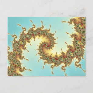 Chinesisch - Fraktal Postkarte