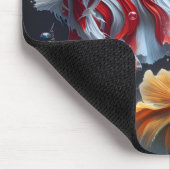 Chinesisch gegen American Betta Fish Mousepad (Ecke)