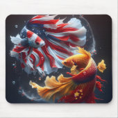 Chinesisch gegen American Betta Fish Mousepad (Vorne)