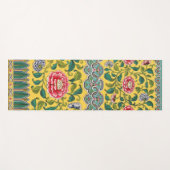 Chinesisch-gelbes Zitronendekor mit rosa Lotus Yogamatte (Vorderseite (Horizontal))