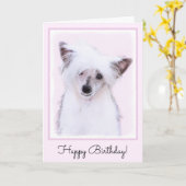 Chinesisch gezapfte Powderpuff-Malerei - Hundekuns Karte (Gelbe Blume)