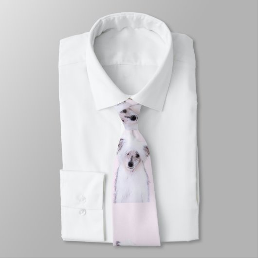 Chinesisch gezapfte Powderpuff-Malerei - Hundekuns Krawatte (Gebunden)
