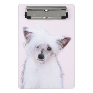 Chinesisch gezapfte Powderpuff-Malerei - Hundekuns Mini Klemmbrett