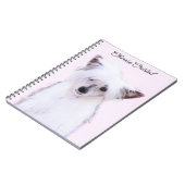 Chinesisch gezapfte Powderpuff-Malerei - Hundekuns Notizblock (Linke Seite)