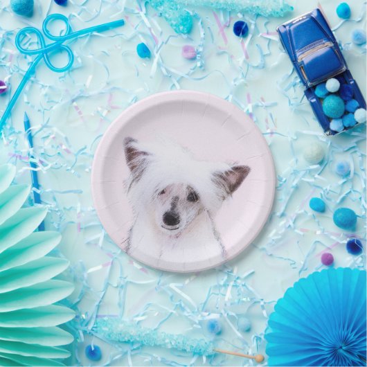 Chinesisch gezapfte Powderpuff-Malerei - Hundekuns Pappteller (Party)