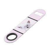 Chinesisch gezapfte Powderpuff-Malerei - Hundekuns Speed Flaschenöffner (Vorderseite Schrägansicht)