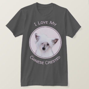 Chinesisch gezapfte Powderpuff-Malerei - Hundekuns T-Shirt