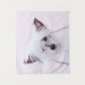 Chinesisch gezapfte Powderpuff-Malerei - Hundekuns Wandteppich (Vorderseite)