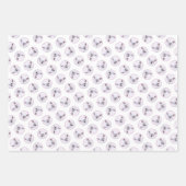 Chinesisch gezapftes Powderpuff Weiße Malerei Geschenkpapier Set (Vorderseite 2)