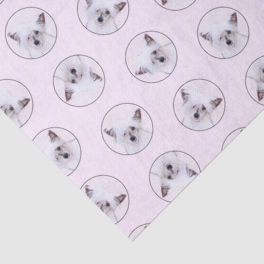 Chinesisch gezapftes Powderpuff Weiße Malerei Seidenpapier (Ausschnitt)