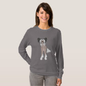 Chinesisch gezinkter Hund Long Sleeve Tshirt (Vorne ganz)