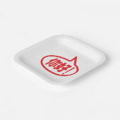 Chinesisch Hallo! 你 好! Ni Hao! Pappteller (Gewinkelt)