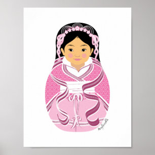 Chinesisch, HanFu-Matrojka-Plakat Poster