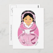 Chinesisch, HanFu Matryoshka Postcard Postkarte (Vorne/Hinten)