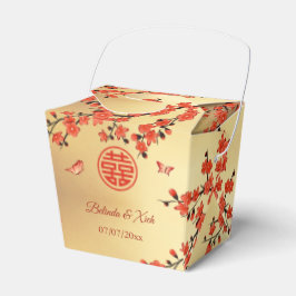 Chinesisch Hochzeit Red Gold Danke Geschenkschachtel