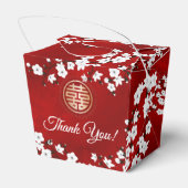 Chinesisch Hochzeit Red White Gold Danke Geschenkschachtel (Rückseite)