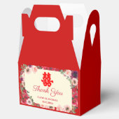 Chinesisch Hochzeit rot lila Blumendanken Geschenkschachtel (Geöffnet)