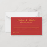 Chinesisch Inspiriert Hochzeitsratgeber und Wunsch Hinweiskarte<br><div class="desc">Red Chinese Inspiriert Wedding Advice & Wishings Card - Fühlen Sie sich frei zu bearbeiten,  anpassen und personalisieren Sie diese einfache,  aber schöne asiatische Hochzeitskarte inspirierte Ratschläge und Wünsche Karte. Die Optionen Bearbeiten und Farbe stehen zur Verfügung.</div>