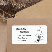 Chinesisch Iris - bw Adressaufkleber