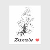 Chinesisch Iris - bw Aufkleber (Blatt)