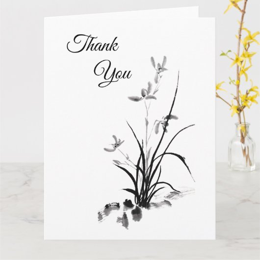 Chinesisch Iris - bw Karte (Gelbe Blume)