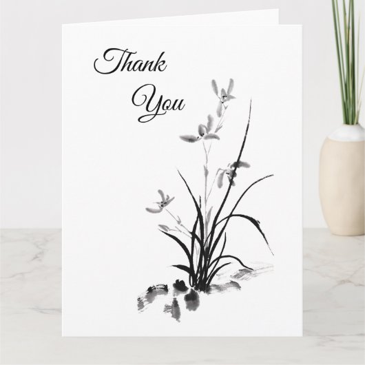 Chinesisch Iris - bw Karte (Vorderseite)