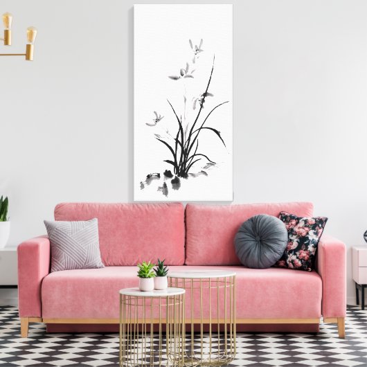 Chinesisch Iris - bw Leinwanddruck (Insitu (Wohnzimmer))