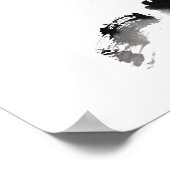 Chinesisch Iris - bw Poster (Ecke)